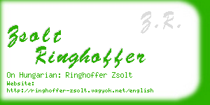 zsolt ringhoffer business card